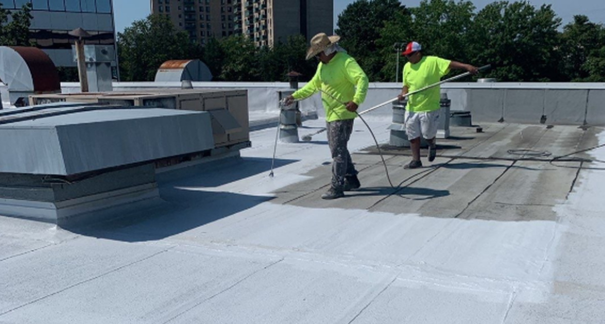 Commercial Roof Coating Application in Alexandria, Virginia