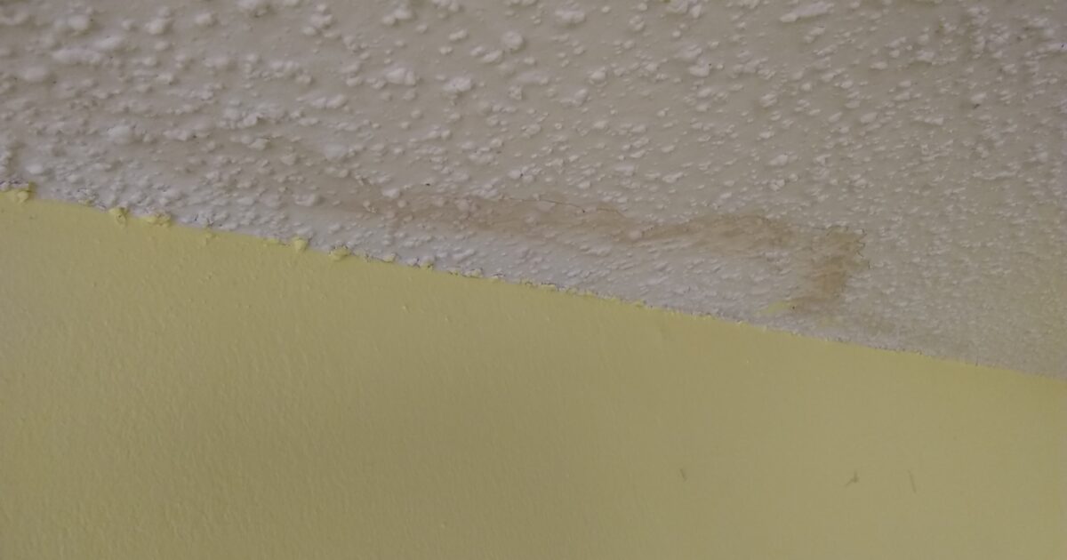 Water Stains On A Popcorn, How To Fix Water Stains On Popcorn Ceiling